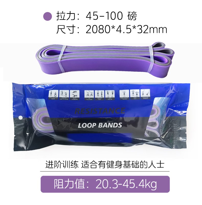 Dual-color Purple / Gray pull up band